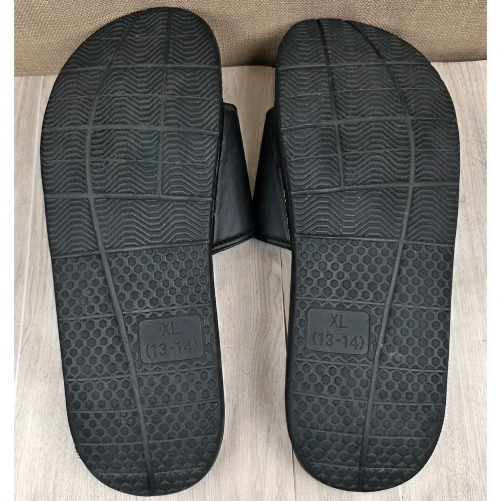 Foco New Orleans Saints Wordmark Gel Mens XL 13/14 Slip On Slide Sandals NFL